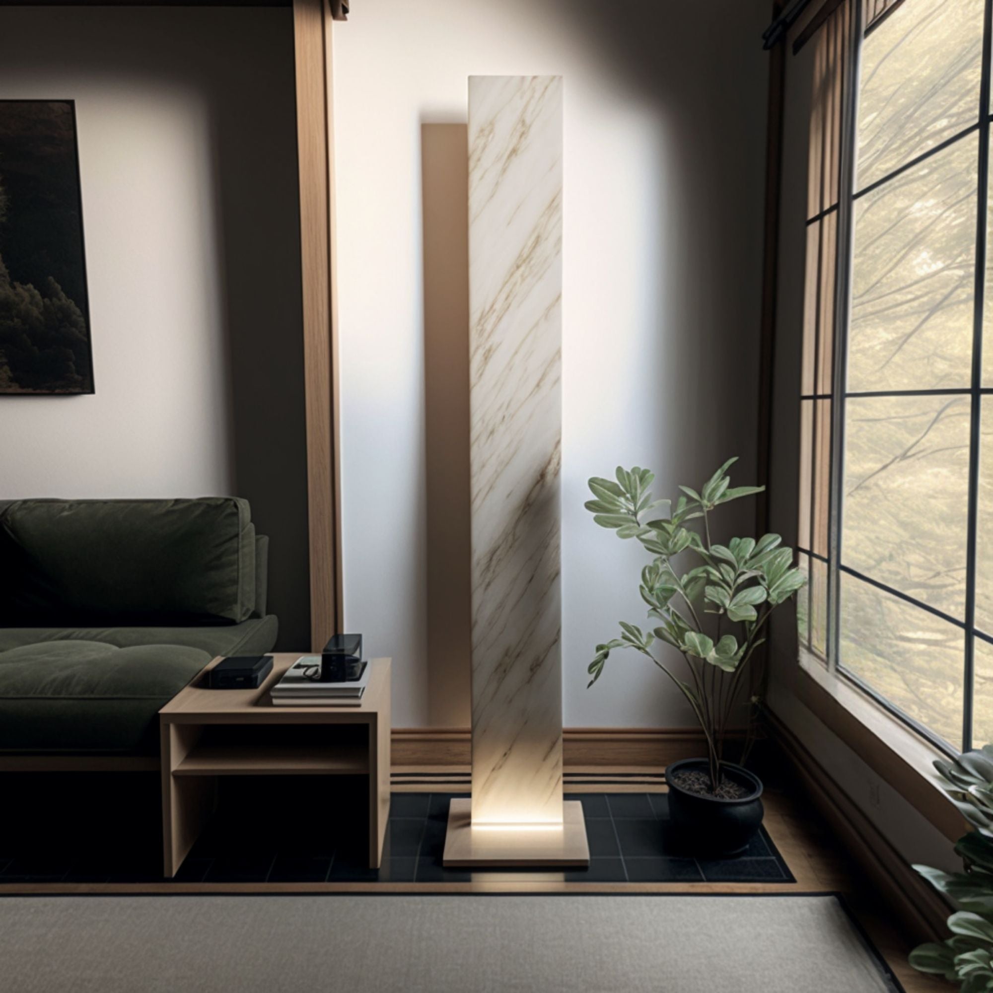 Glowing Stone Floor Lamp – Nordlanda Furniture